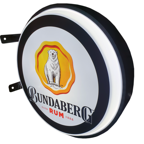 Bundy Rum 12v LED Retro Bar Mancave Light Sign