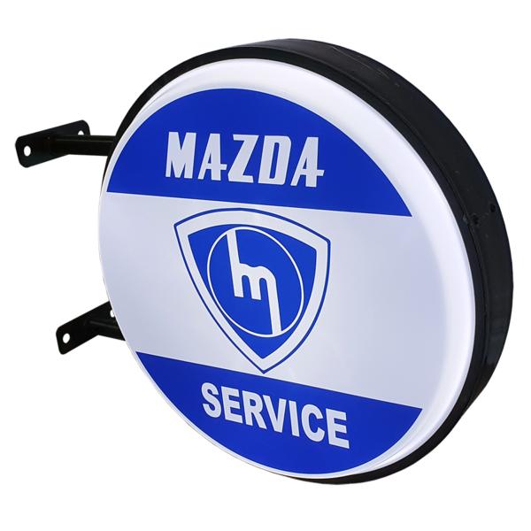 Mazda Service Striped 12v LED Retro Bar Mancave Light Sign