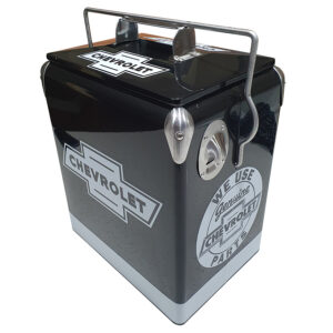 Chev Black Retro Esky - 17lt Retro Cooler - Corner 1