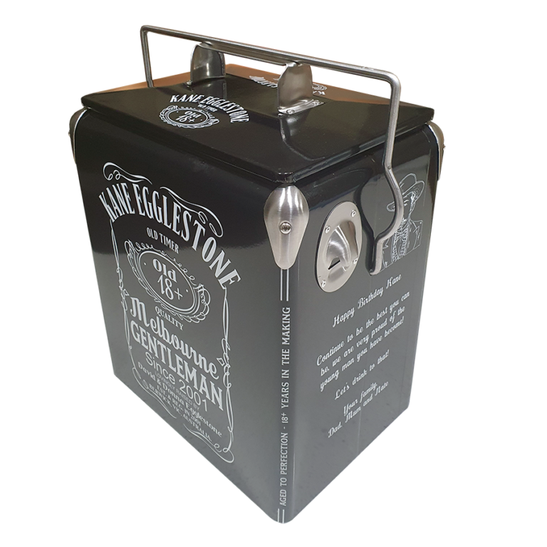 Jack Daniels Retro Esky - 17lt Metal Retro Cooler - Alcohol