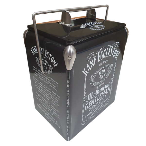 Jack Daniels Inspired Milestone 17lt Retro Esky Retro Cooler end panel 2