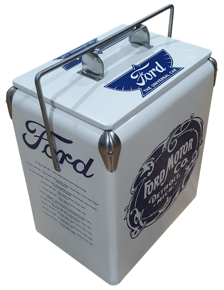 Ford Universal Car Retro Esky - 17lt Metal Retro Cooler - Cars